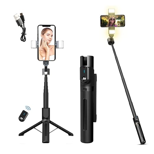 3 in 1 Multi Function Selfie Tripod with Remote and Selfie Light